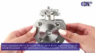 Обзор Шарового Крана DN.ru BV3232P-FP-Fb Ду15 Ру16 Нержавеющая Сталь 316, Межфланцевый, ISO-Фланец