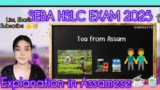 Tea From Assam // Previous Year Important Question// Explanation in Assamese// Class 10 //