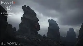 Alien Portal in Unreal Engine - Vellum Simulation from Houdini