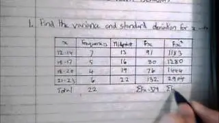 Variance and Standard Deviation