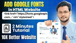 How to Add Google Fonts in HTML Website (Step-by-Step Tutorial)