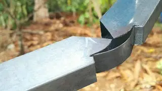 How to bend Profile pipe (box bar) to 90°||TEKNIK BENDING PROFILE 90°HOLLOW 4X8