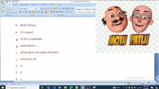 Bulleting and Numbering in MS Word