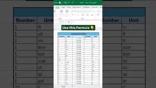 Quick & Easy Unit Conversion in Excel!  