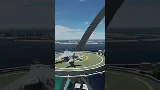 Harrier landing on the Burj Al Arab! 