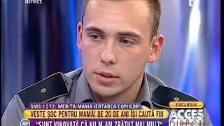 Revedere emoţionantă între Marian Benjamin şi mama lui, Dorina!