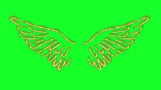 Glowing Angel Neon Wings Green Screen l HD
