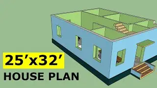 25x32 3D House Plans Design || 800 Sq. Ft. Home Plan Design ||