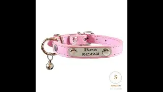 Kattenhalsband met naam en belletje