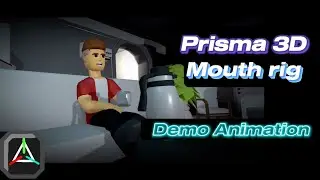 Make animations on mobile - Prisma 3D (New Mouth rig Demo Animation)