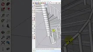 Spiral stair With Curic Space in Sketchup