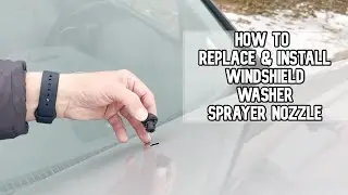 How to replace & install windshield washer sprayer nozzle 2011-2017 Honda Odyssey van video 