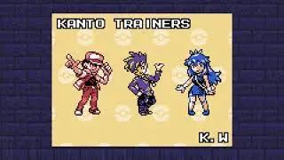 Red - Green - Blue | POKEMON Kanto trainers in GBC Style | Speed Paint Pixelart | COMMIS OPEN :D