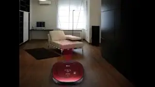 LG Hom Bot Square Robotic Vacuum quietly cleans every corner of your home VR65502LV