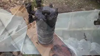 Excavator EK-18 repair of the central manifold.