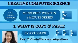 3. Copy and Paste Function in MS Word || Microsoft Word in 1 Min.