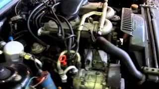 Volvo 760 cabrio Mellberg B28 E engine under the hood