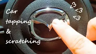 ASMR in my New Car 💗🚗 Tapping, scratching, fabric sounds, soft speaking ~ some wind and ambience