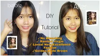 Tutorial| Colouring / Mewarnai Rambut Tanpa Bleaching | Loreal Paris Excellence Fashion - Golden Nud