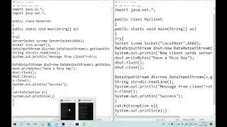 Java program that shows how the client sends message to Server & how Server sends message to Client