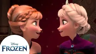 Anna and Elsa Reunite at a Party - Frozen
