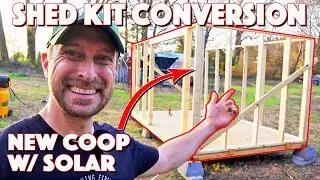 Shed Conversion To Chicken Coop And BONUS Solar Equipment Room! Part 1