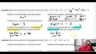 AP Precalculus | 1A.4 Polynomial Functions