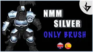 How to paint NMM SILVER (ONLY BRUSH) on miniatures 🤖 / Cómo pintar NMM PLATEADO (SÓLO PINCEL) 🤖