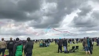 Red Arrows, Royal Air Force - Airshow 2022 at the military air force base in Karup, Denmark