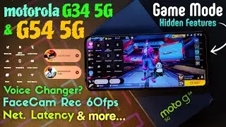 Motorola G54/G34 Game Mode Amazing Features 🤯 Voice changer? Face cam | Performance mode🔥
