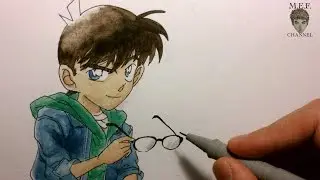 Let's draw Conan Edogawa #2 (mit Wasserfarben)