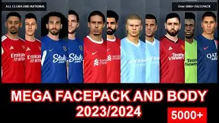 PES 2017 | NEW MEGA FACEPACK+BODY 2023/24 UPDATES