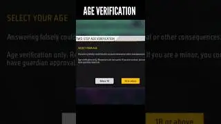 TWO STEP AGE VERIFICATION 😱 
