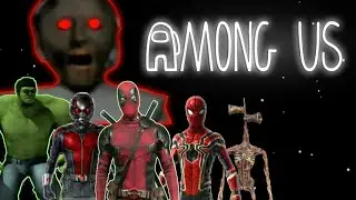 Among Us, but with granny vs deadpool,spiderman,hulk,ant-man ||  Among Us Animation