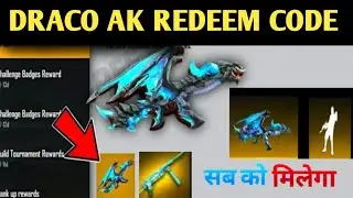 Draco AK Redeem Code Today | Free Fire Redeem Code Today 23 - 24 October | FF new redeem code today