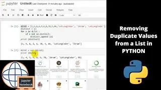 Python Programming to Remove Duplicate Elements | Jupyter Notebook | Anaconda| For Beginners |