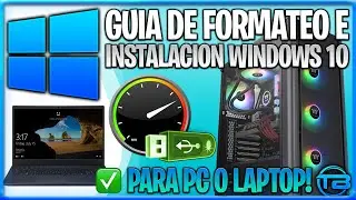 COMO FORMATEAR WINDOWS 10 con PENDRIVE USB (2022) 🖥️ GUIA INSTALAR el Nuevo Sistema en PC o Laptop.