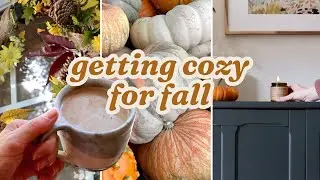 Getting COZY For Autumn 🍂 | Minimal Fall Decorating, Pumpkin Latte, Making Art + a DIY Wreath