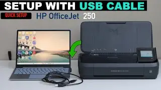 HP OfficeJet 250 Printer Setup Using USB Cable With Windows Laptop, For Fast Printing & Scanning !
