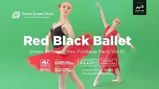 Red Black Ballet - Green Screen Video Footage #greenscreen #ballet