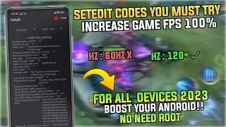 5 Legit & Trusted SetEdit Codes To Get Stable FPS | Max Performance Stabilization (NO ROOT)