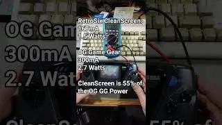 RetroSix CleanScreen vs OG Game Gear Current Measurements