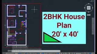 20 X 40 House Plan | 800 sqft Home Plan | AutoCad 2D Floor Plan 2BHK | MDS | Civil Cube