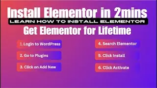 How to install elementor in WordPress in 2 minutes - 2024 | Install Elementor Page builder