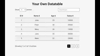 Don't use DataTables plugin anymore. Create your own datatable | HTML, CSS, JavaScript | Demo