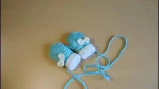 Children's mittens for ages 1-2 years knitted. Master class.