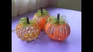 DIY Yarn Pumpkin: Easy Pumpkin Craft and Decoration Idea.