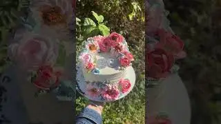 Кремовая флористика 🫠🫶🤝Торт -3кг300гр ваниль-клубника😋😍🎂