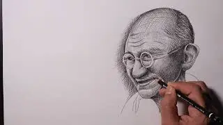 Mahatma Gandhi Drawing for Kids and Beginners