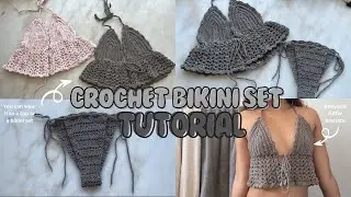 *EASY* Crochet Shell Ruffle Bikini Set | Crochet Tutorial